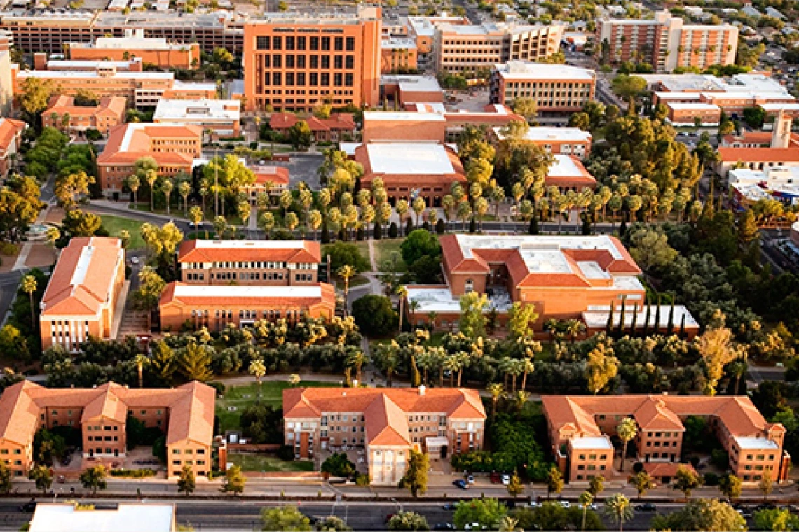 Aerial shot of UA campus