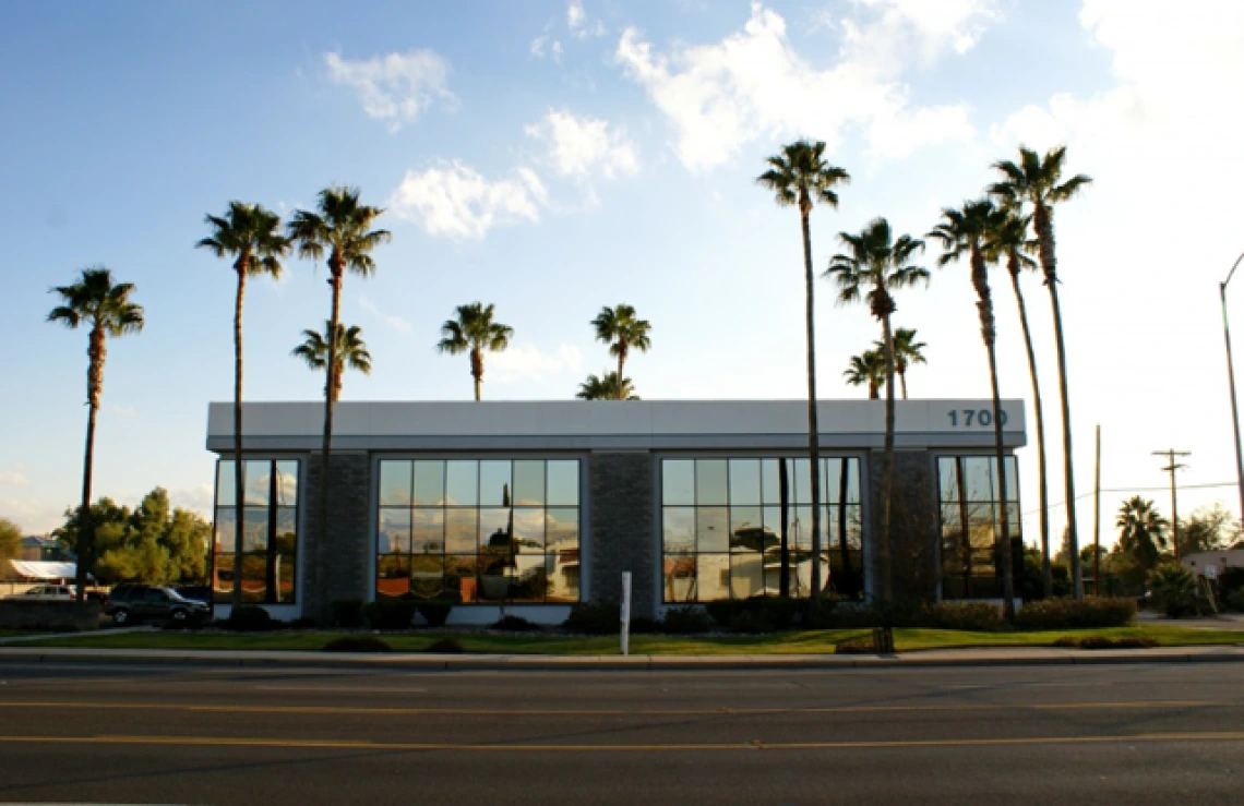 Street view of new Testing Office building on 1700 E. Broadway Blvd.